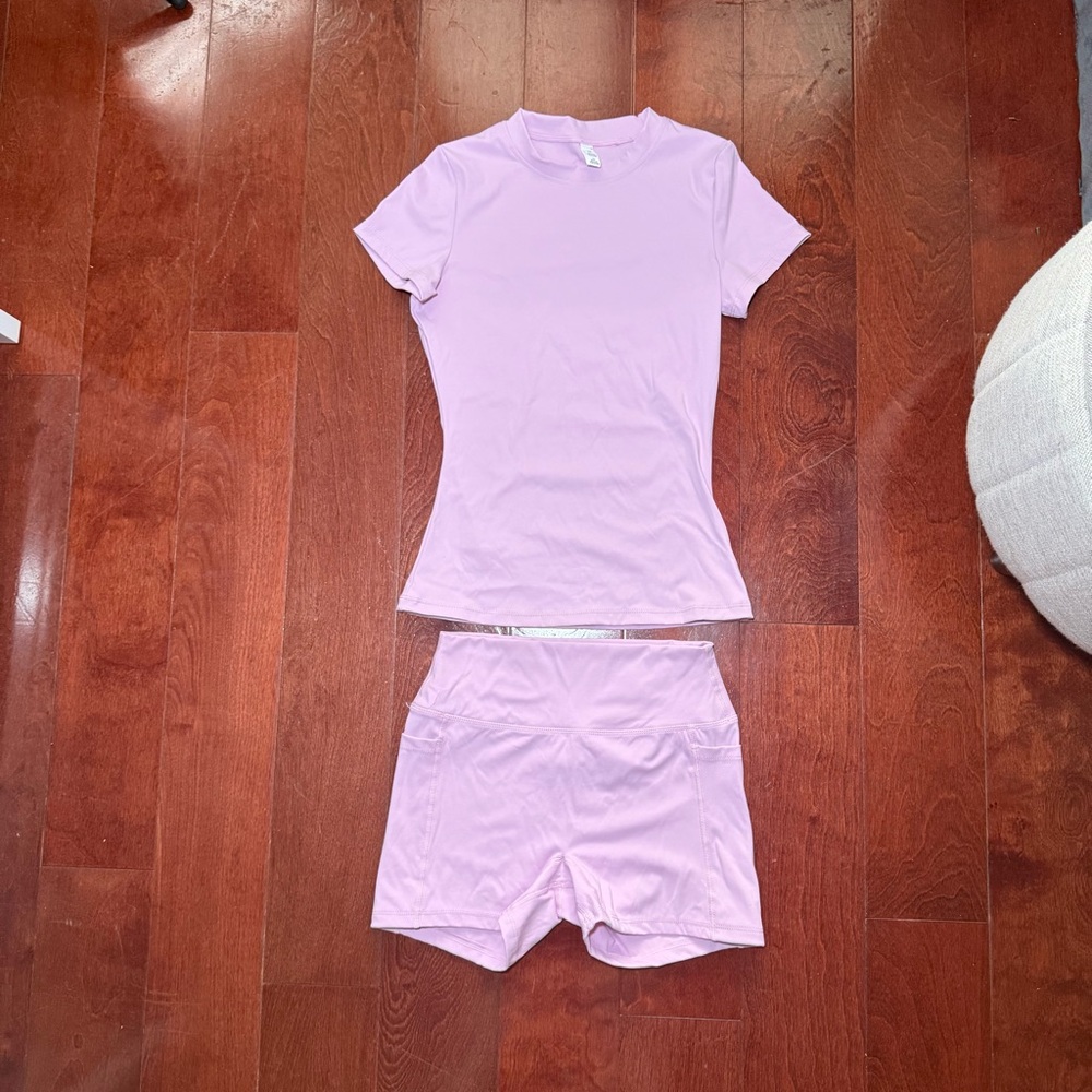 Women's Light pink workout set